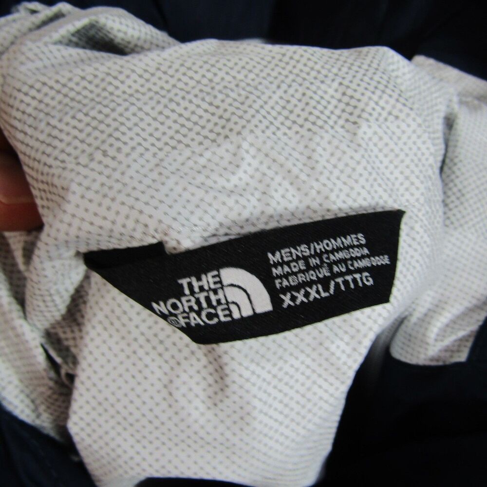 The North Face Men's XXXL DryVent Hooded Rain Jacket Navy Blue Tan Block - Picture 9 of 10